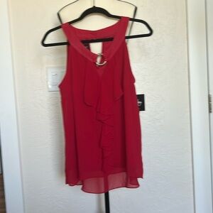 By & By, Red, Sleeveless Blouse, Size Medium, NWT